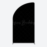 Lofaris Elegant Solid Color Black Theme Party Half Moon Arch Backdrop