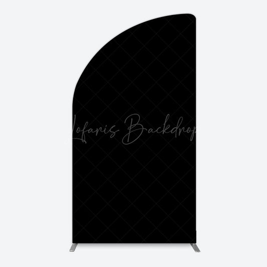 Lofaris Elegant Solid Color Black Theme Party Half Moon Arch Backdrop