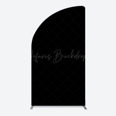 Lofaris Elegant Solid Color Black Theme Party Half Moon Arch Backdrop