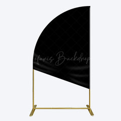 Lofaris Elegant Solid Color Black Theme Party Half Moon Arch Backdrop