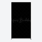 Lofaris Elegant Solid Color Black Theme Party Rectangle Backdrop