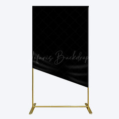 Lofaris Elegant Solid Color Black Theme Party Rectangle Backdrop