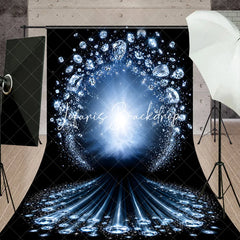 Lofaris Elegant Sparkling Diamonds and Radiant Light Sweep Backdrop Luxury Glittering Party Photography Background