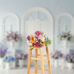 Lofaris Elegant Violet Floral Simple Door Wedding Backdrop