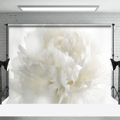 Lofaris Elegant White Floral Artistic Maternity Backdrop