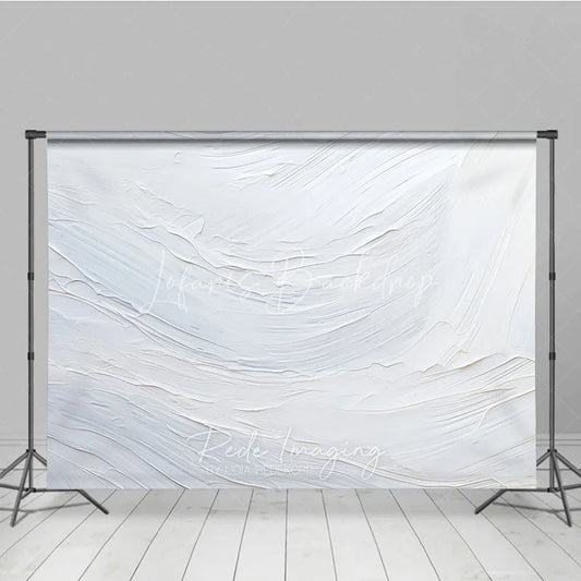 Lofaris Elegant White Textured Abstract Photography Backdrop Modern Artistic Brush Stroke Design for Studio Photoshoots