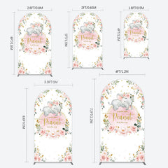 Lofaris Elephant Little Peanut Baby Shower Arch Backdrop