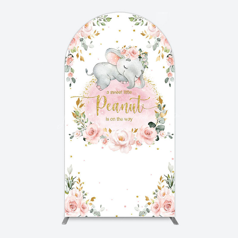 Lofaris Elephant Little Peanut Baby Shower Arch Backdrop
