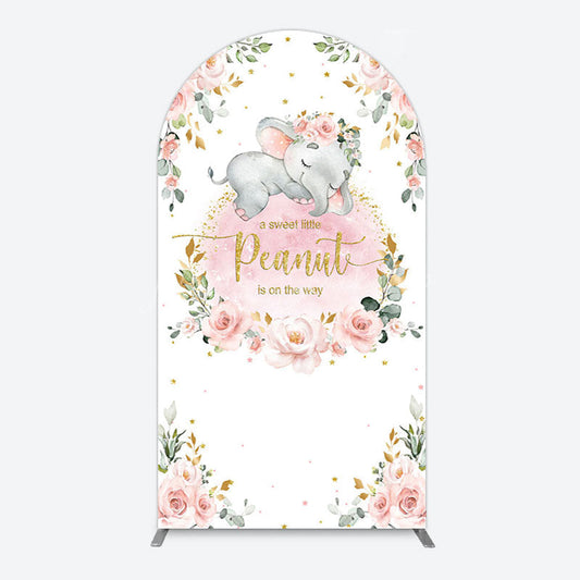 Lofaris Elephant Little Peanut Baby Shower Arch Backdrop