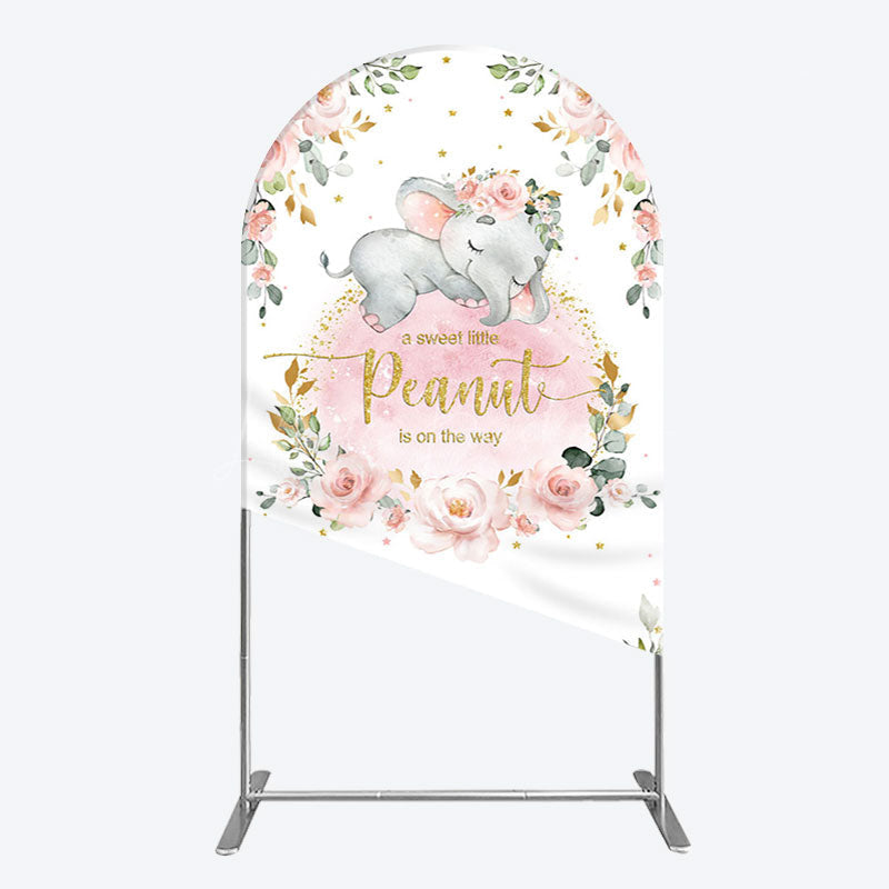 Lofaris Elephant Little Peanut Baby Shower Arch Backdrop