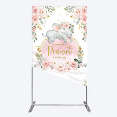 Lofaris Elephant Little Peanut Baby Shower Rectangle Backdrop