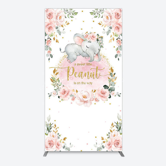 Lofaris Elephant Little Peanut Baby Shower Rectangle Backdrop