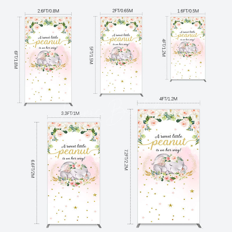 Lofaris Elephant Sweet Peanut Is On Her Way Rectangle Backdrop