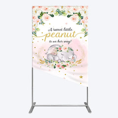 Lofaris Elephant Sweet Peanut Is On Her Way Rectangle Backdrop