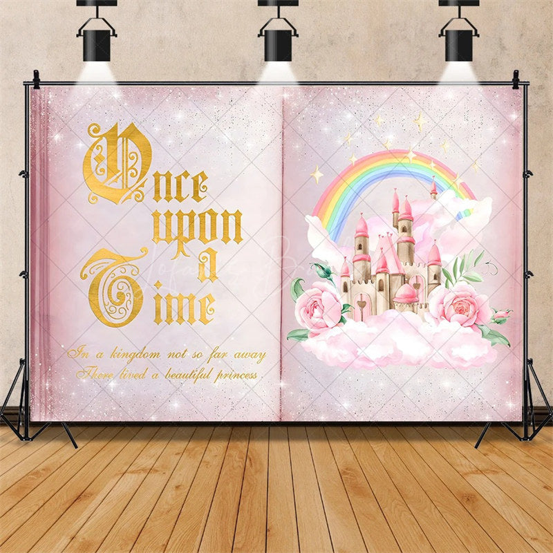 Lofaris Enchanted Fairy Tale Once Upon a Time Backdrop Castle Princess Birthday Party Decor Whimsical Photo Background for Girls Celebration
