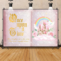 Lofaris Enchanted Fairy Tale Once Upon a Time Backdrop Castle Princess Birthday Party Decor Whimsical Photo Background for Girls Celebration