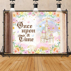 Lofaris Enchanted Fairy Tale Once Upon a Time Backdrop Castle Princess Birthday Party Decor Whimsical Photo Background for Girls Celebration