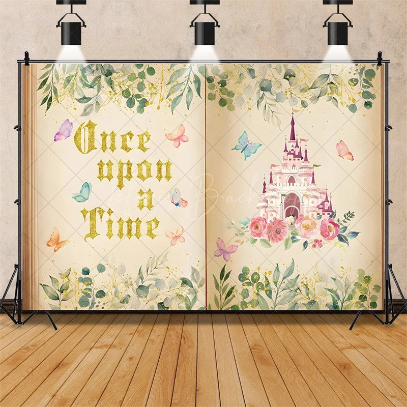 Lofaris Enchanted Fairy Tale Once Upon a Time Backdrop Castle Princess Birthday Party Decor Whimsical Photo Background for Girls Celebration