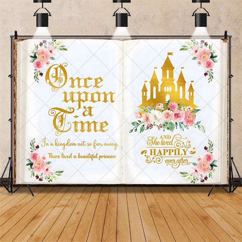 Lofaris Enchanted Fairy Tale Once Upon a Time Backdrop Castle Princess Birthday Party Decor Whimsical Photo Background for Girls Celebration