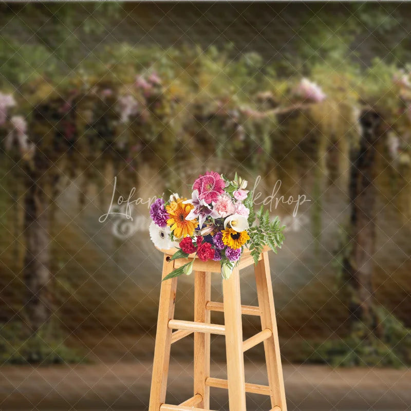 Lofaris Enchanted Forest Arch Backdrop Magical Woodland Trees Photo Prop Fairy Tale Garden for Wedding or Party