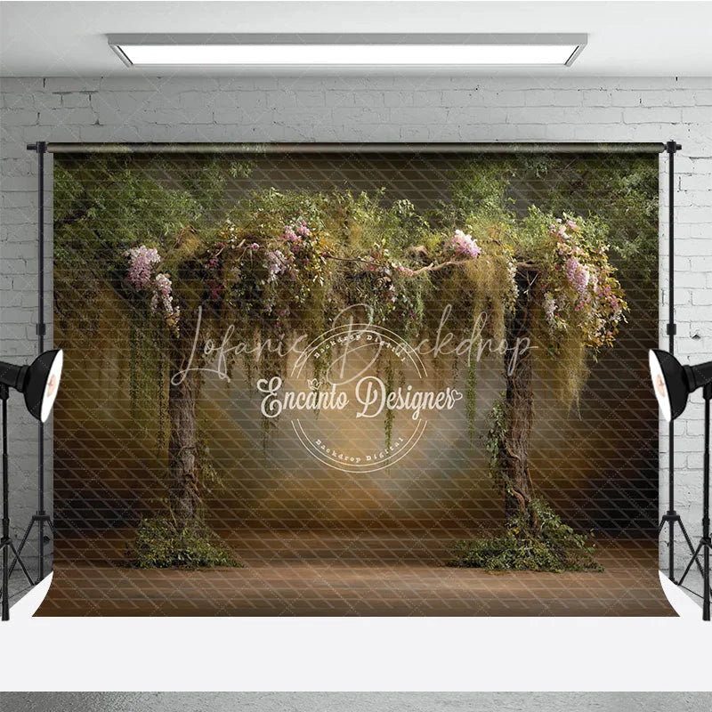 Lofaris Enchanted Forest Arch Backdrop Magical Woodland Trees Photo Prop Fairy Tale Garden for Wedding or Party