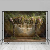 Lofaris Enchanted Forest Arch Backdrop Magical Woodland Trees Photo Prop Fairy Tale Garden for Wedding or Party