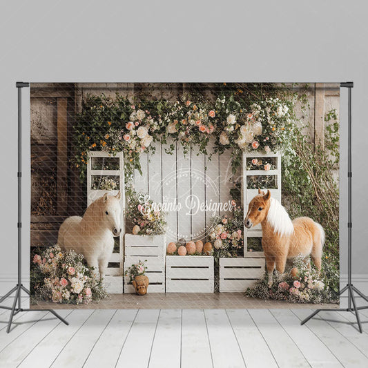 Lofaris Enchanted Woodland Scene Horse Model Easter Backdrop