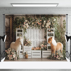 Lofaris Enchanted Woodland Scene Horse Model Easter Backdrop