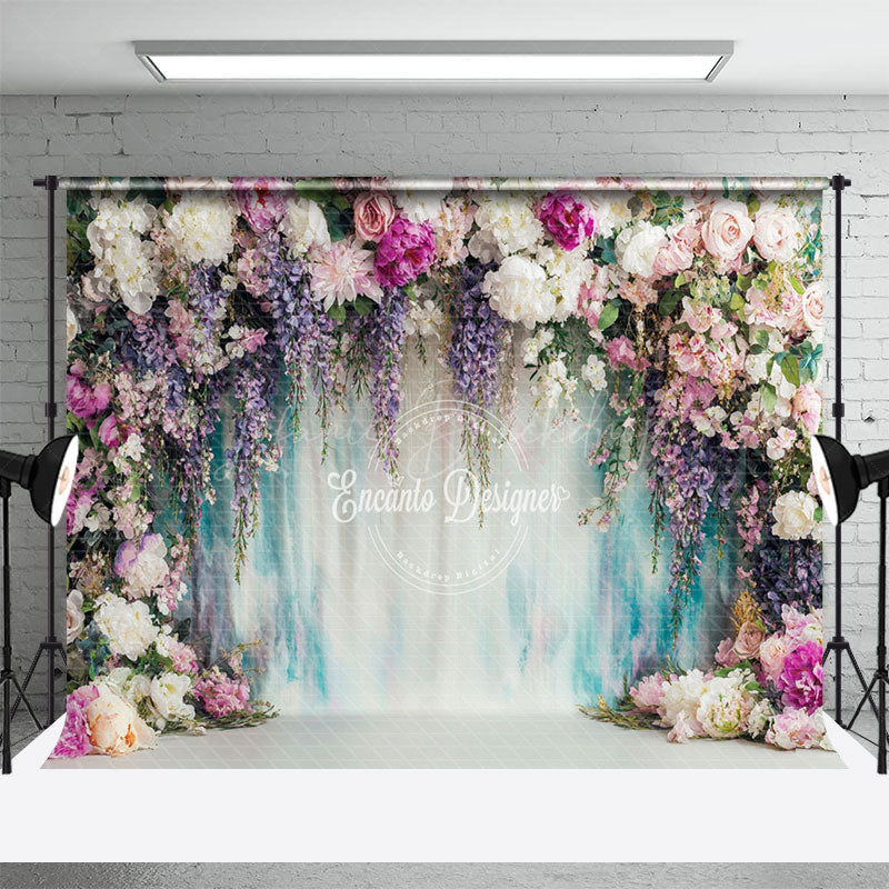 Lofaris Enchanting Spring Flower Photography Fabric Backdrop
