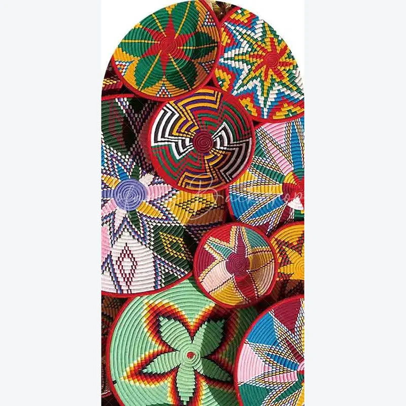 Lofaris Ethiopian Traditional Basket Arch Backdrop Cultural Pattern Festival Cover Unique African Photo Booth Decor