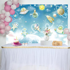 Lofaris Exploring Interstellar Animals Birthday Backdrop
