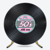 Lofaris Fabulous 50s Side One Vinyl Record Round Backdrop