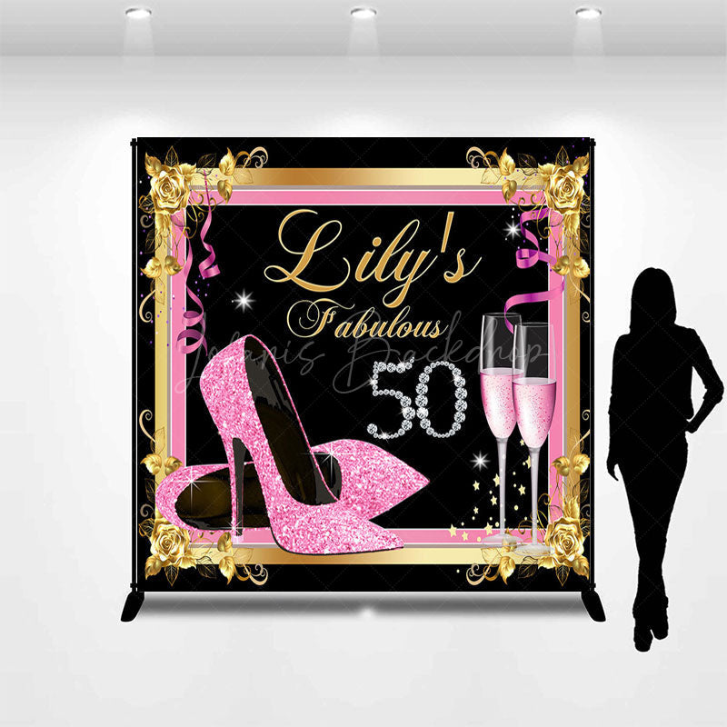 Lofaris Fabulous 50th Birthday High Heel Custom Backdrop