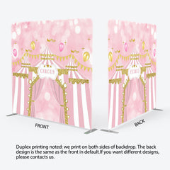 Lofaris Fairy Bokeh Pink Circus Tent Pillow Cover Backdrop