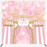 Lofaris Fairy Bokeh Pink Circus Tent Pillow Cover Backdrop