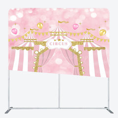 Lofaris Fairy Bokeh Pink Circus Tent Pillow Cover Backdrop