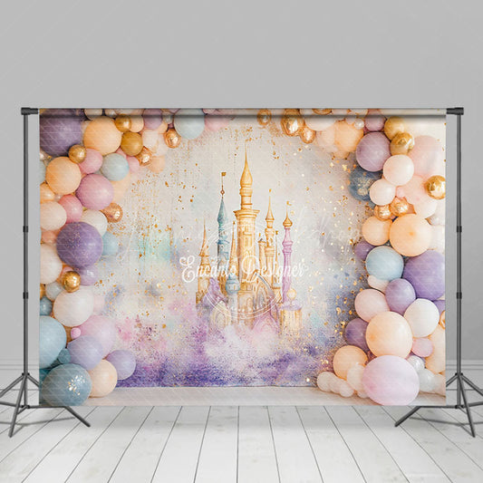 Lofaris Fairy Mural Castle Arch Balloons Cake Smash Backdrop
