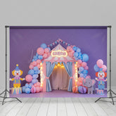 Lofaris Fairy Pink Blue Balloons Circo Circus Cake Smash Backdrop