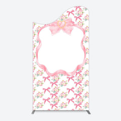 Lofaris Fairy Pink Bow Tie Floral Birthday Arch Backdrop