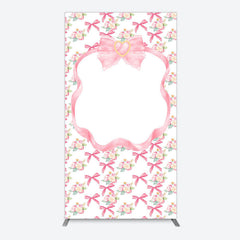 Lofaris Fairy Pink Bow Tie Floral Birthday Arch Backdrop