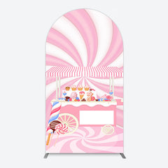 Lofaris Fairy Pink Candyland Rainbow Birthday Arch Backdrop