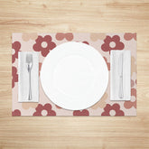 Lofaris Fairy Pink Daisy Floral Dining Set of 4 Placemats