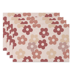Lofaris Fairy Pink Daisy Floral Dining Set of 4 Placemats
