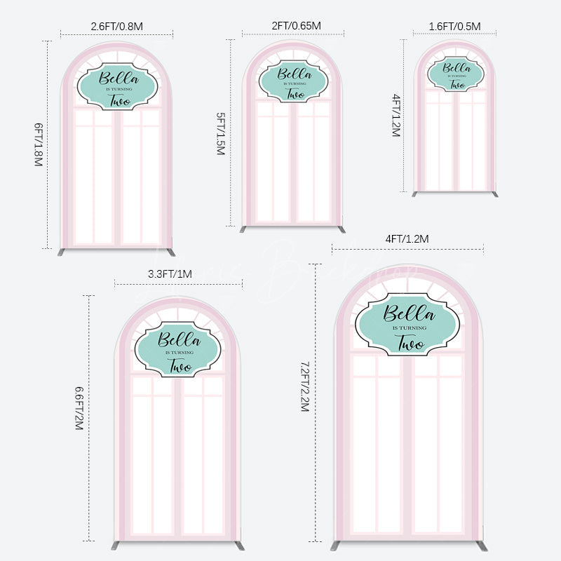 Lofaris Fairy Pink Window 2bd Birthday Party Arch Backdrop