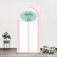 Lofaris Fairy Pink Window 2bd Birthday Party Half Moon Arch Backdrop