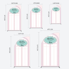 Lofaris Fairy Pink Window 2bd Birthday Party Half Moon Arch Backdrop