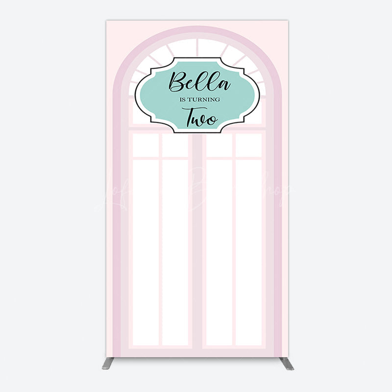 Lofaris Fairy Pink Window 2bd Birthday Party Rectangle Backdrop
