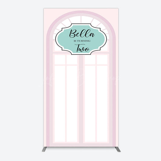 Lofaris Fairy Pink Window 2bd Birthday Party Rectangle Backdrop