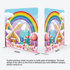 Lofaris Fairy Rainbow Cloud Candyland Pillow Cover Backdrop