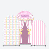 Lofaris Fairy Rhombus Stripe Circus Birthday Arch Backdrop